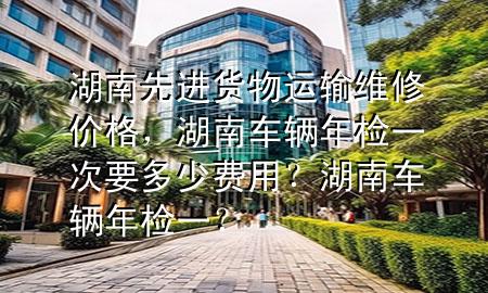 湖南先进货物运输维修价格,湖南车辆年检一次要多少费用?湖南车辆年检一?