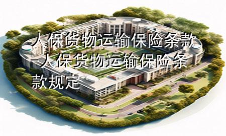 人保货物运输保险条款-人保货物运输保险条款规定