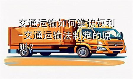 交通运输如何维护权利-交通运输法制定的原则?