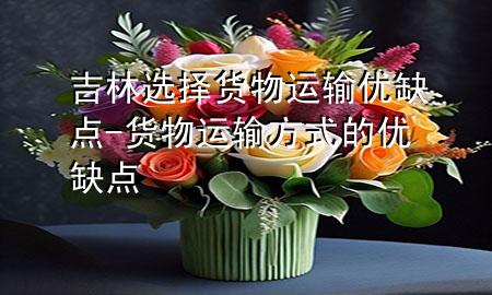 吉林选择货物运输优缺点-货物运输方式的优缺点