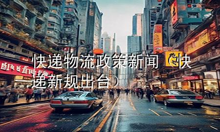快递物流政策新闻(快递新规出台)