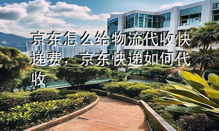 京东怎么给物流代收快递费,京东快递如何代收