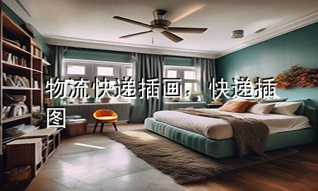 物流快递插画,快递插图