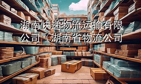 湖南快递物流运输有限公司(湖南省物流公司)