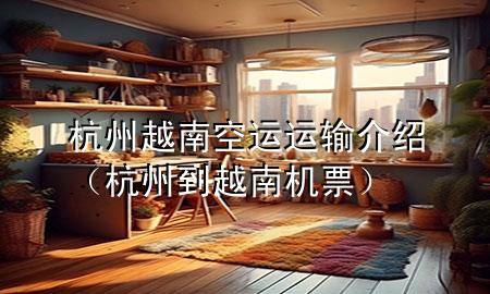 杭州越南空运运输介绍(杭州到越南机票)