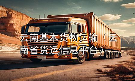 云南基本货物运输(云南省货运信息平台)