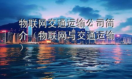 物联网交通运输公司简介(物联网与交通运输)