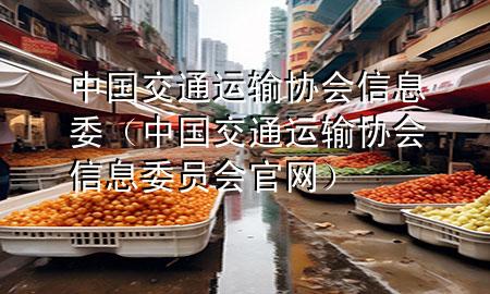 中国交通运输协会信息委(中国交通运输协会信息委员会官网)