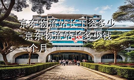 京东物流站长工资多少-京东物流站长多少钱一个月