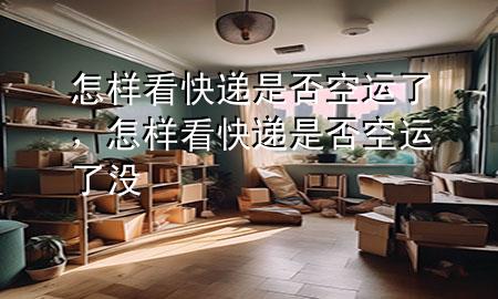 怎样看快递是否空运了,怎样看快递是否空运了没