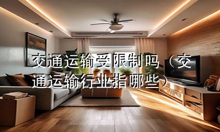交通运输受限制吗(交通运输行业指哪些)