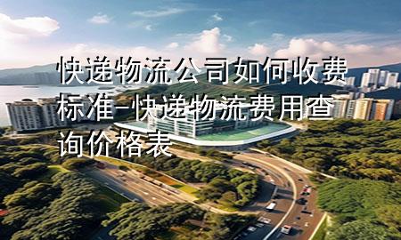 快递物流公司如何收费标准-快递物流费用查询价格表