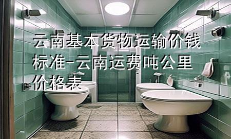 云南基本货物运输价钱标准-云南运费吨公里价格表