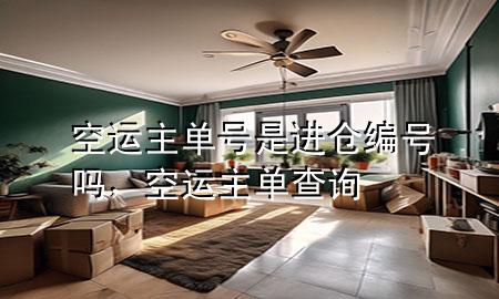 空运主单号是进仓编号吗,空运主单查询
