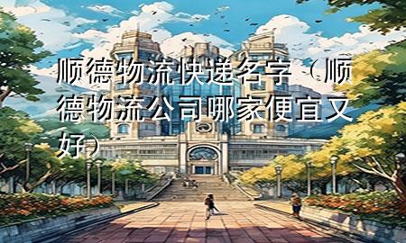 顺德物流快递名字(顺德物流公司哪家便宜又好)