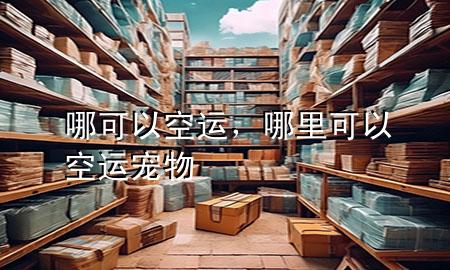 哪可以空运，哪里可以空运宠物