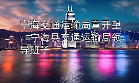 宁海交通运输局章开望,宁海县交通运输局领导班子