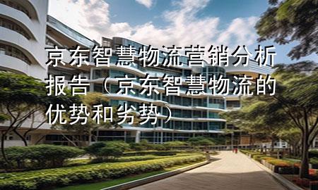 京东智慧物流营销分析报告(京东智慧物流的优势和劣势)