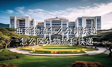 电商物流怎么分辨快递-怎么区分物流和快递