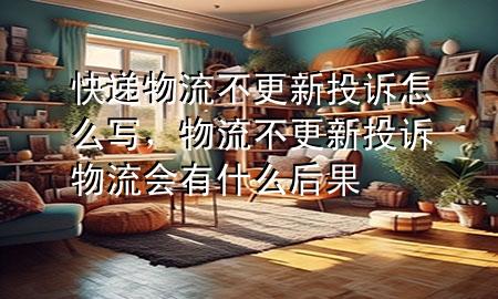 快递物流不更新投诉怎么写,物流不更新投诉物流会有什么后果