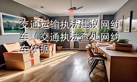 交通运输执法建议网约车(交通执法查处网约车依据)