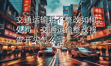 交通运输拒不整改如何处罚(交通运输整改报告开头怎么写)