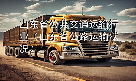 山东省公共交通运输行业(山东省公路运输状况)