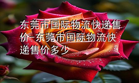 东莞市国际物流快递售价-东莞市国际物流快递售价多少