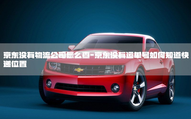 京东没有物流公司怎么查-京东没有运单号如何知道快递位置