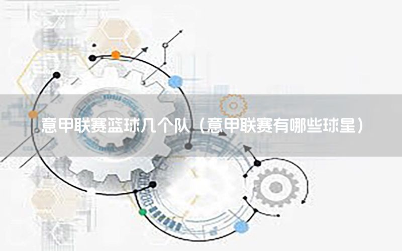 意甲联赛篮球几个队（意甲联赛有哪些球星）