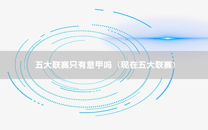 五大联赛只有意甲吗（现在五大联赛）