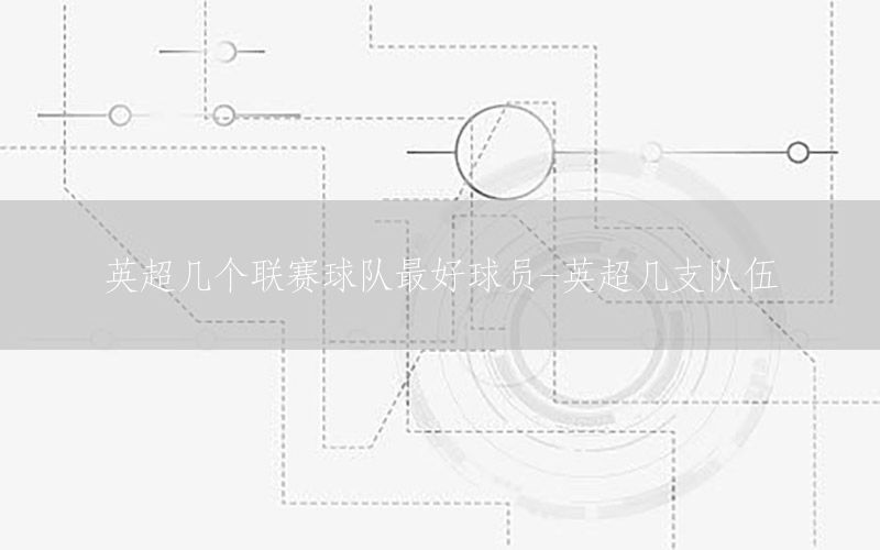 英超几个联赛球队最好球员-英超几支队伍
