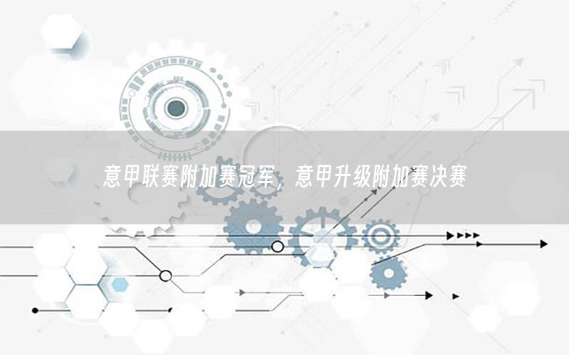 意甲联赛附加赛冠军，意甲升级附加赛决赛