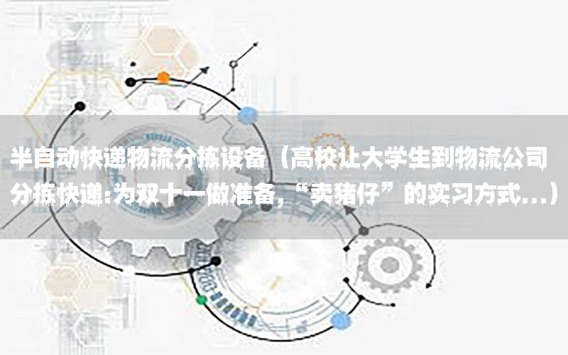半自动快递物流分拣设备（高校让大学生到物流公司分拣快递:为双十一做准备,“卖猪仔”的实习方式...）