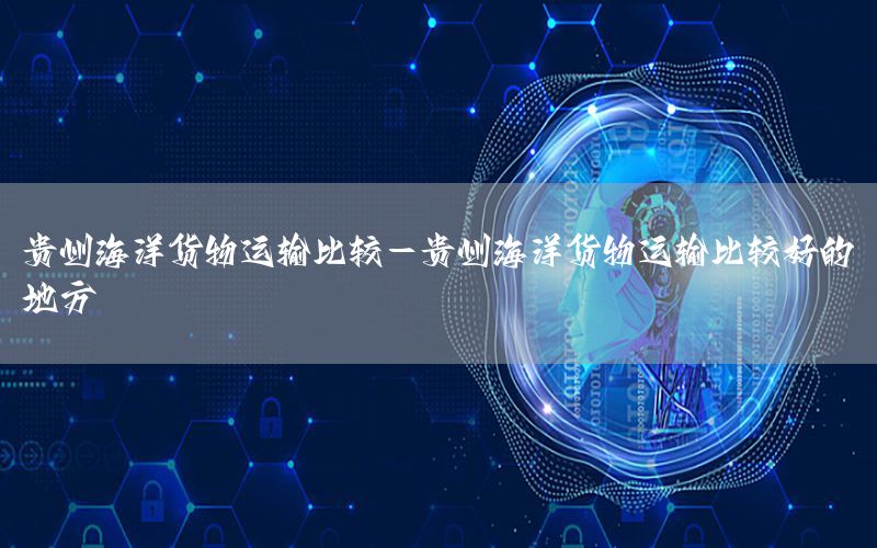 贵州海洋货物运输比较-贵州海洋货物运输比较好的地方