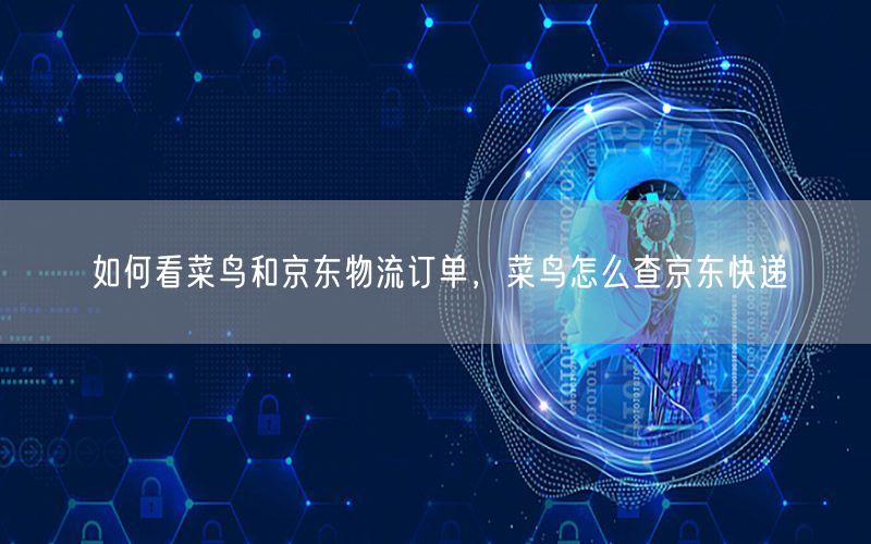 如何看菜鸟和京东物流订单，菜鸟怎么查京东快递