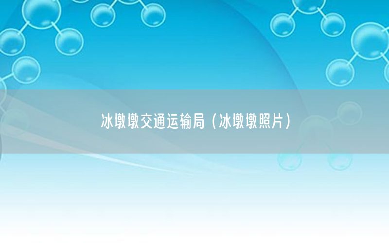 冰墩墩交通运输局（冰墩墩照片）