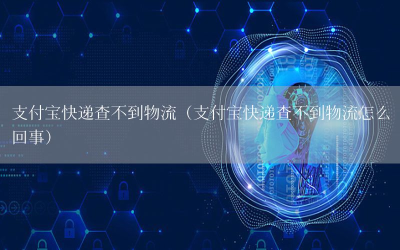支付宝快递查不到物流（支付宝快递查不到物流怎么回事）