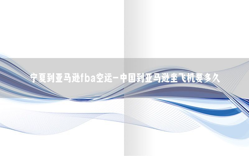 宁夏到亚马逊fba空运-中国到亚马逊坐飞机要多久
