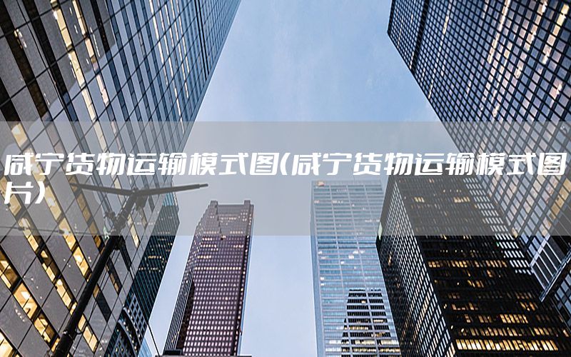 咸宁货物运输模式图（咸宁货物运输模式图片）