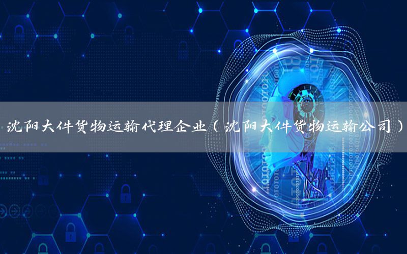 沈阳大件货物运输代理企业（沈阳大件货物运输公司）