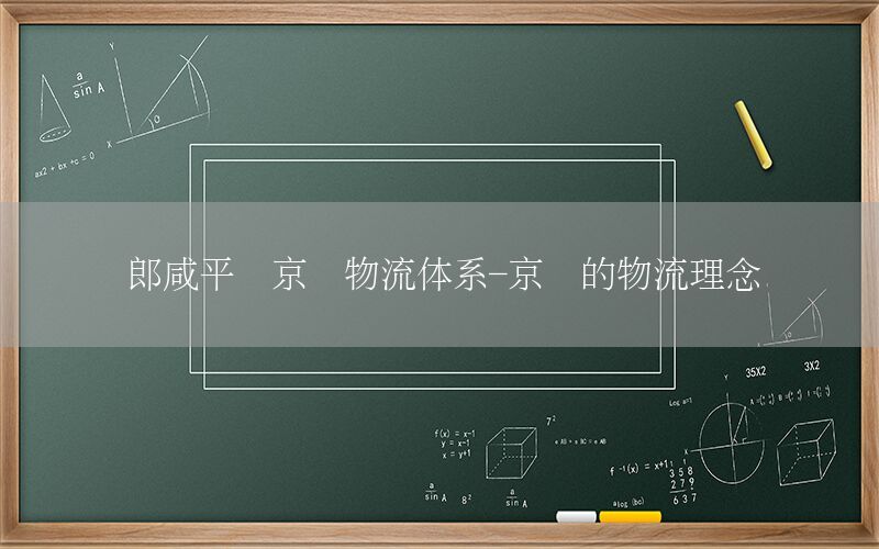 郎咸平谈京东物流体系-京东的物流理念