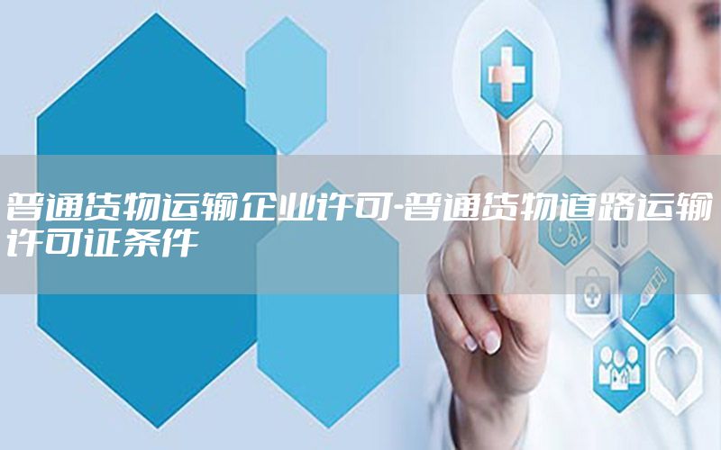 普通货物运输企业许可-普通货物道路运输许可证条件