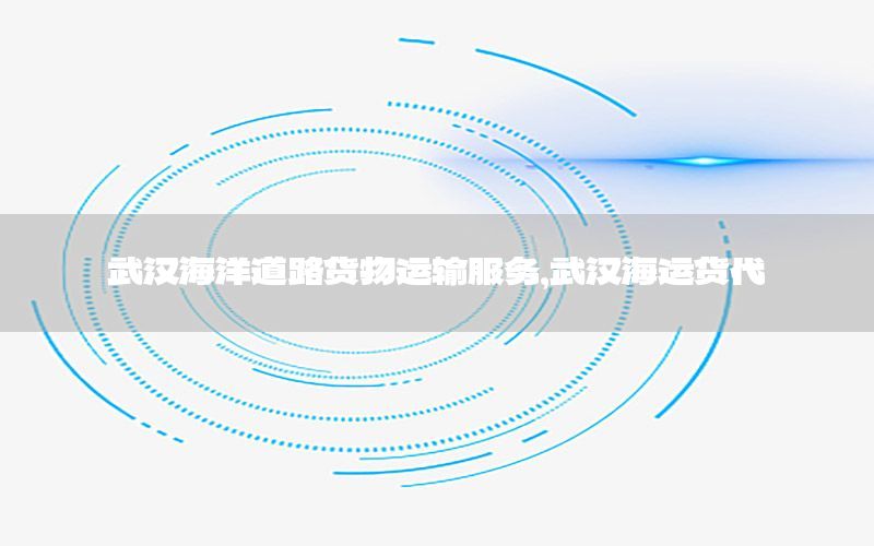 武汉海洋道路货物运输服务，武汉海运货代