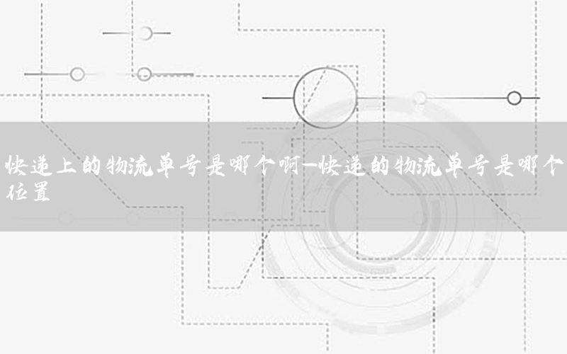 快递上的物流单号是哪个啊-快递的物流单号是哪个位置