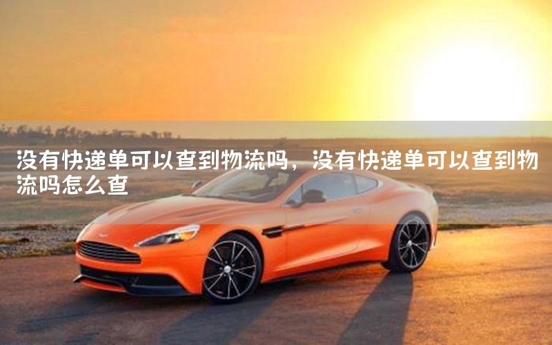 没有快递单可以查到物流吗，没有快递单可以查到物流吗怎么查