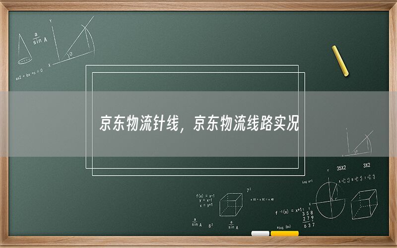 京东物流针线，京东物流线路实况