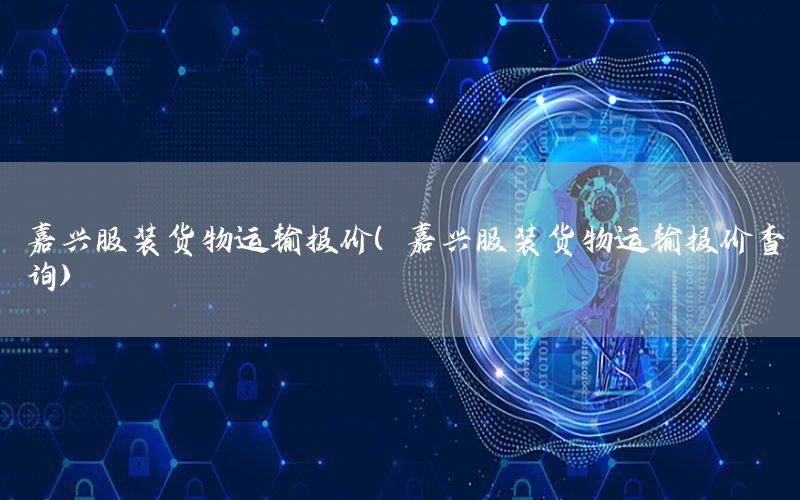 嘉兴服装货物运输报价（嘉兴服装货物运输报价查询）