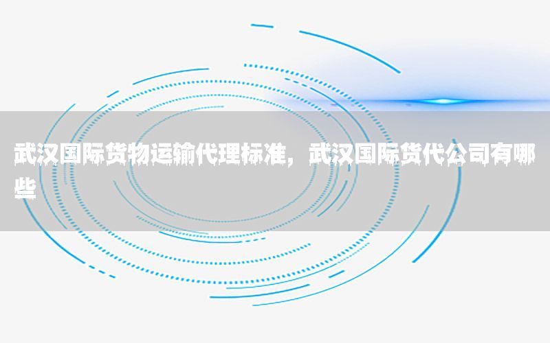 武汉国际货物运输代理标准，武汉国际货代公司有哪些