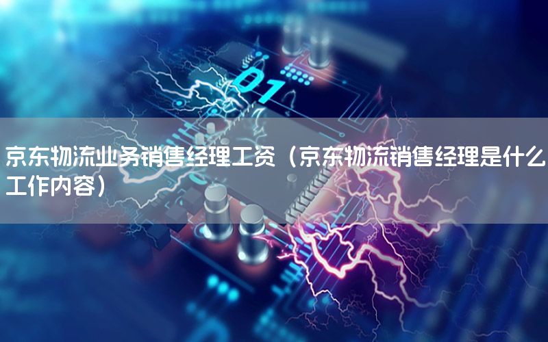 京东物流业务销售经理工资（京东物流销售经理是什么工作内容）